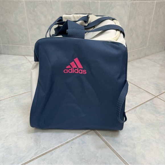 Adidas Diablo Small White Duffel Bag with multicolor logo - Picture 9 of 10